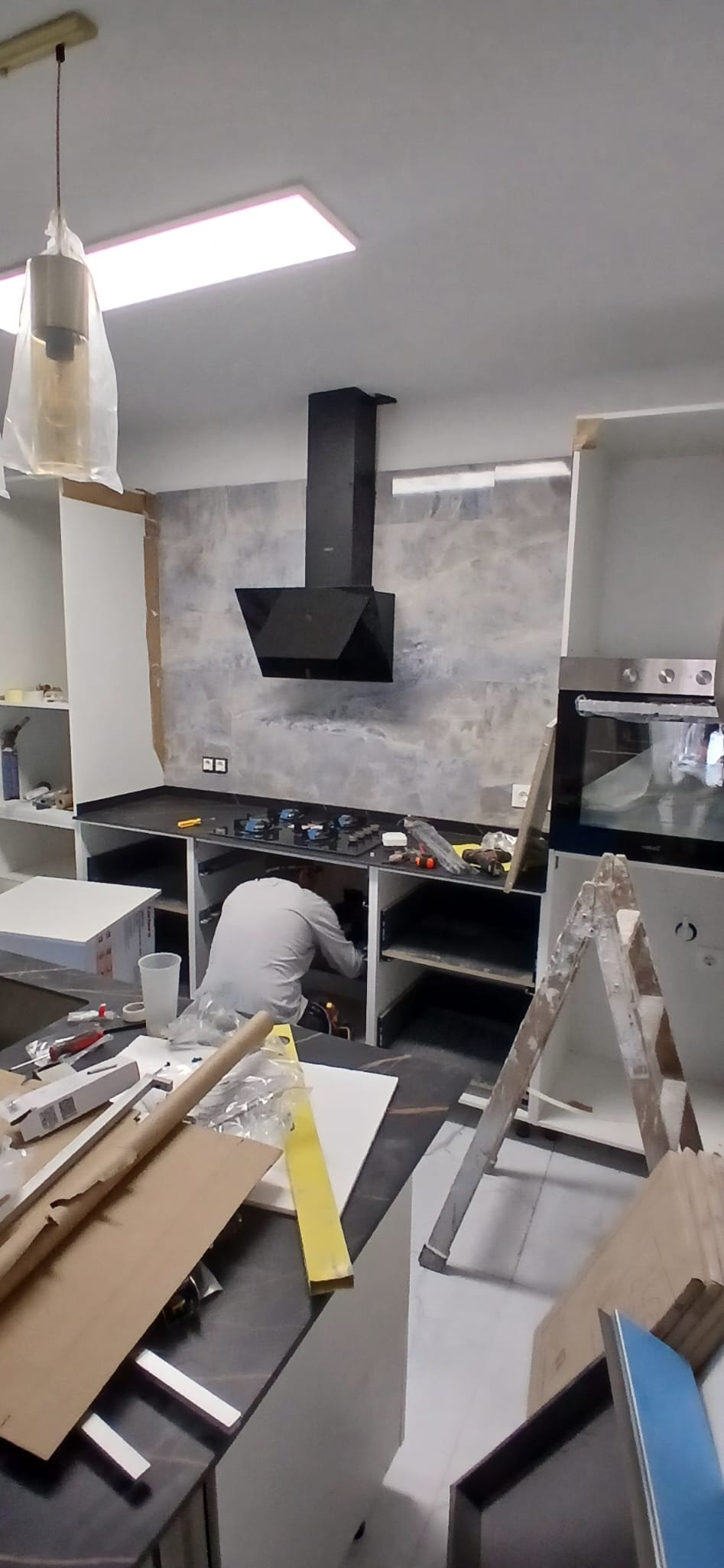 Cocina en proceso de reforma integral en Madrid